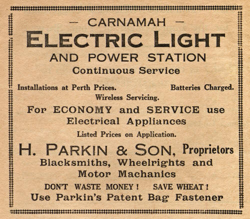 Advertisement for Carnamah Power Station