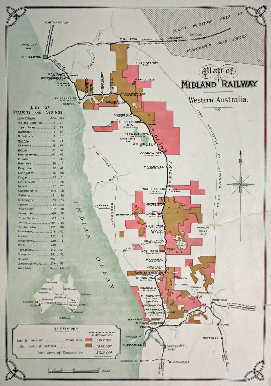 Plan of the Midland Railway in Western Australia