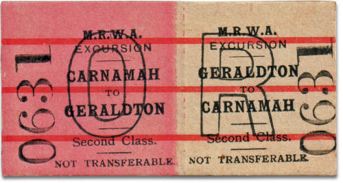 MRWA ticket Carnamah to Geraldton