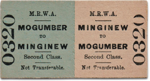 MRWA ticket Mogumber to Mingenew
