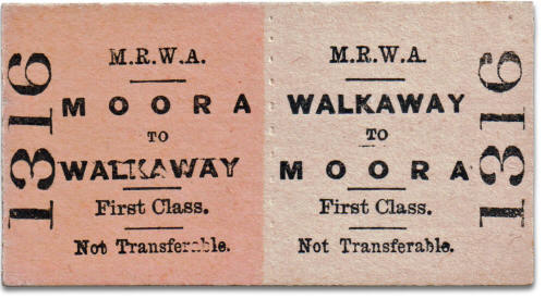 MRWA ticket Moora to Walkaway