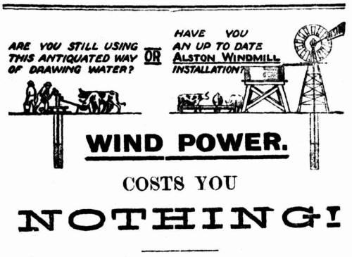 Malloch Bros windmill advertisement