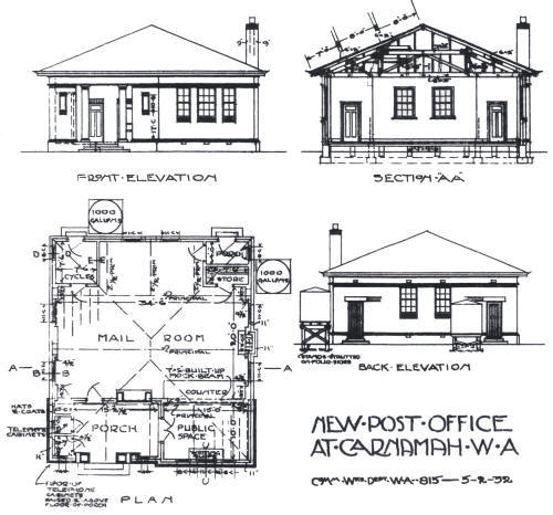Plans for the New Post Office at Carnamah