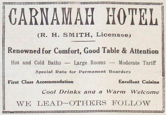 1942 Advertisement for the Carnamah Hotel