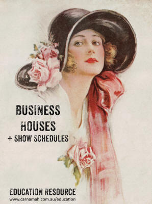 Business Houses + Show Schedules education resource