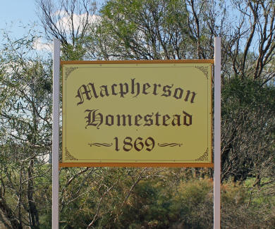 Sign at the Macpherson Homestead in Carnamah
