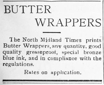 Advert for Butter Papers