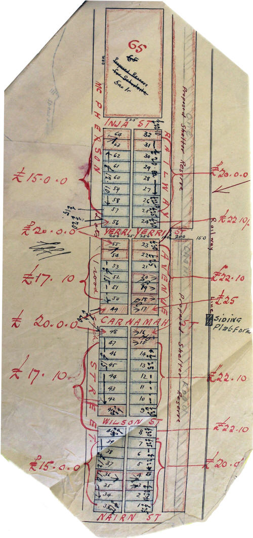 Plan of the Carnamah townsite