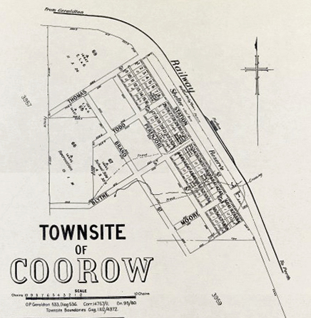 Map of the Coorow townsite