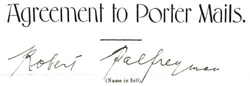 Agreement to Porter Mails