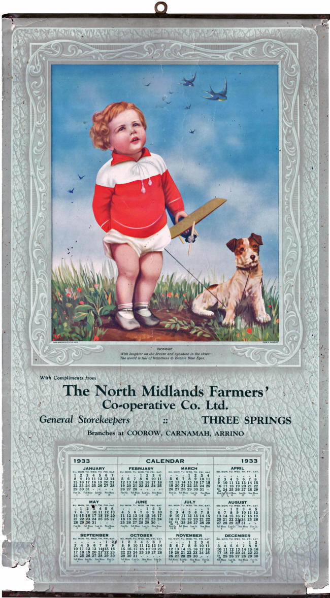 1933 Calendar of the North Midlands Farmers' Co-operative Company