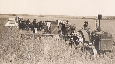 Harvesting on Rosebury Row Farm in Carnamah