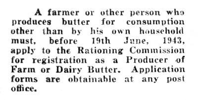 Butter Rationing